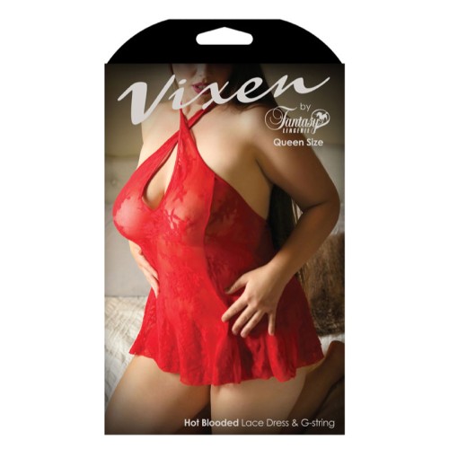 Fantasy Lingerie Vixen Lace Dress & G-String