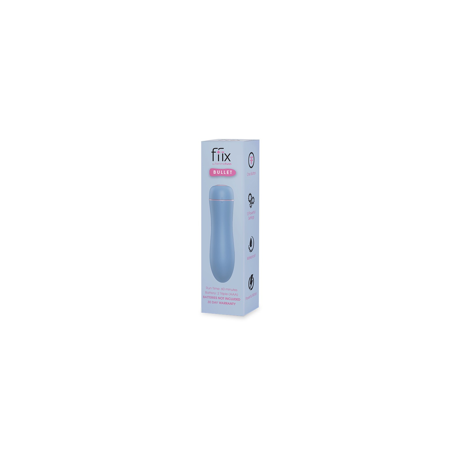 FemmeFunn FFIX Waterproof Bullet Vibrator Light Blue