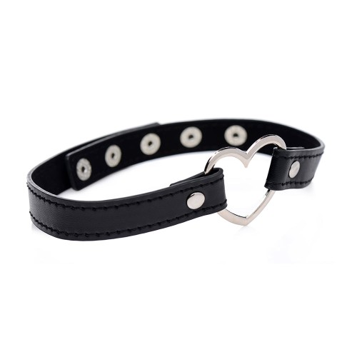 Dark Heart Chrome Heart Choker Black