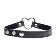 Dark Heart Chrome Heart Choker Black