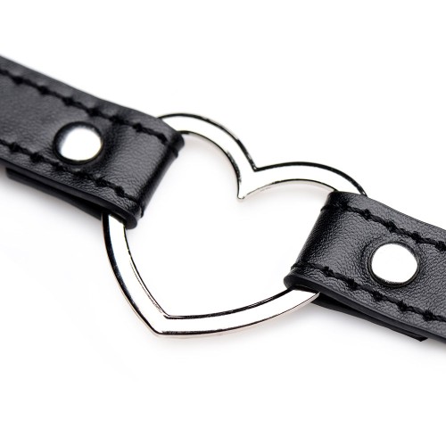 Dark Heart Chrome Heart Choker Black