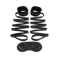 Lux Fetish Bondage Bed Strap 2-Piece Restraint System