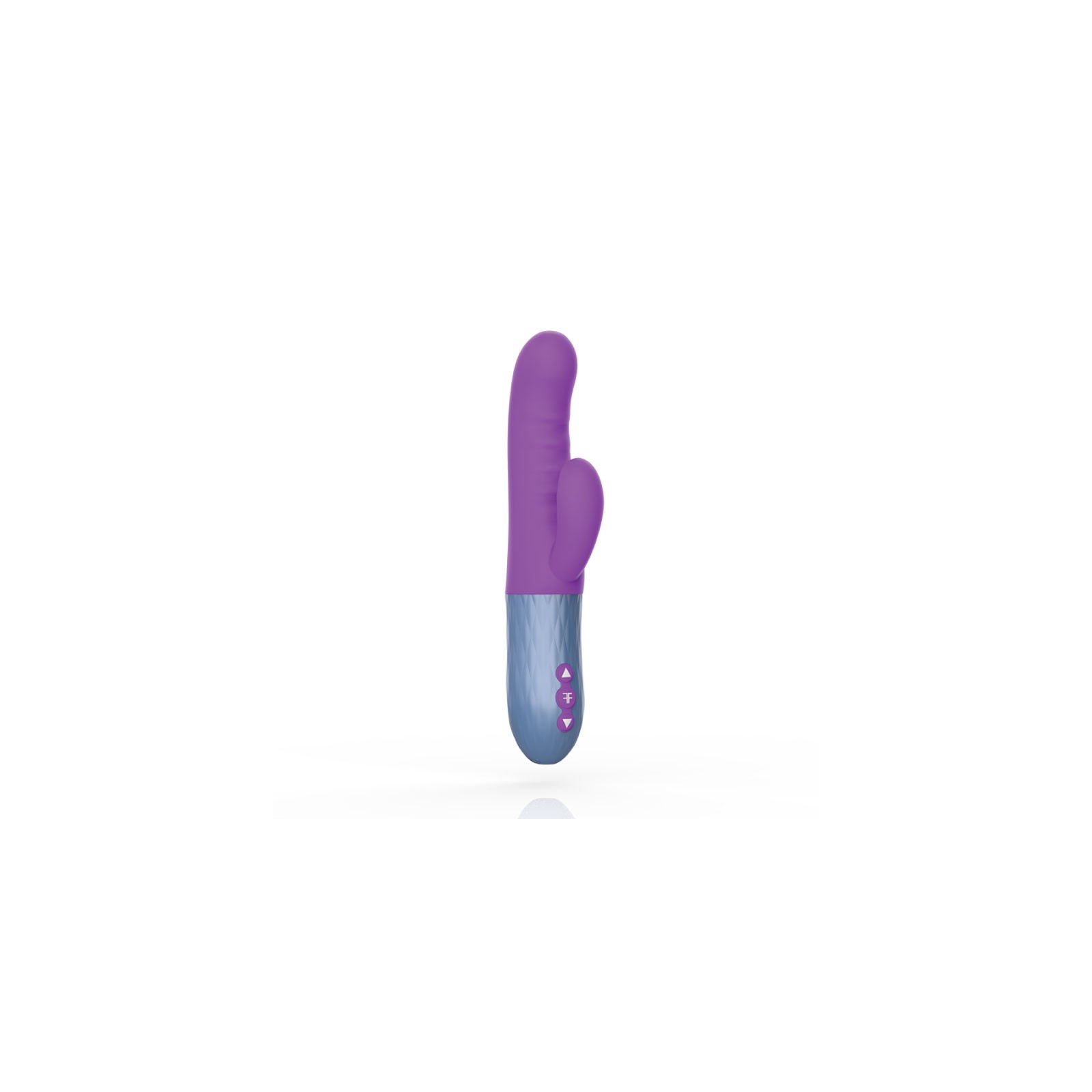 FemmeFunn Essenza Rechargeable Silicone Dual Stimulation Thrusting Vibrator Purple