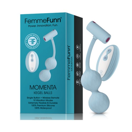 Bolas Kegel Control Remoto FemmeFunn Momenta Azul Claro