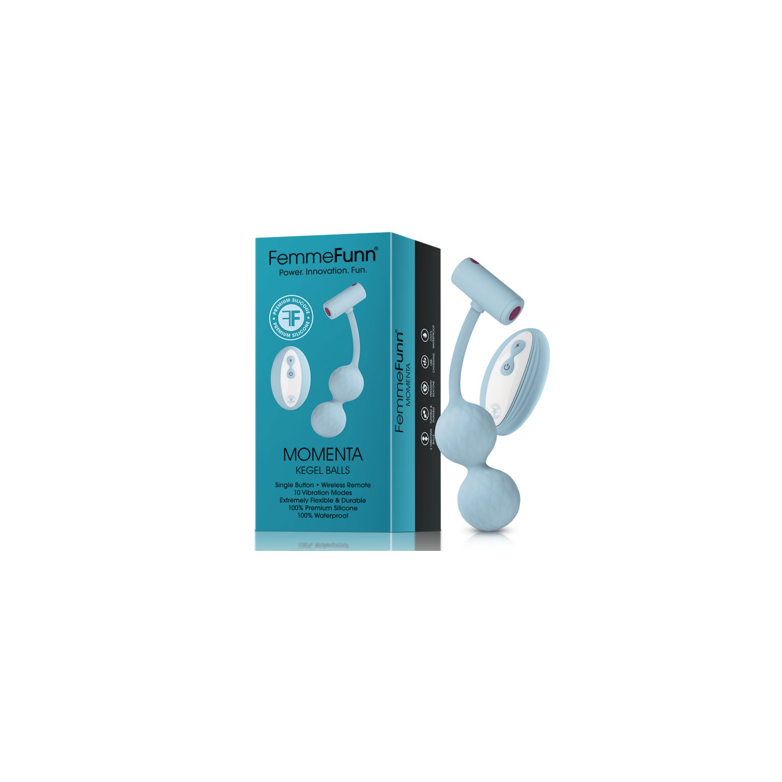 FemmeFunn Momenta Remote-Controlled Kegel Balls in Light Blue