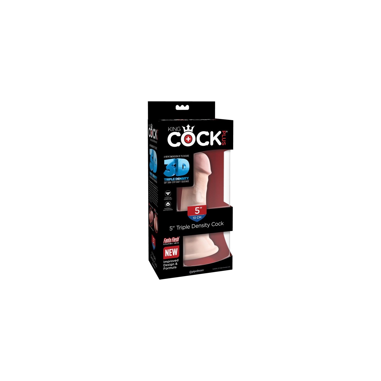 Dildo Triple Densidad King Cock Plus de 5 in.