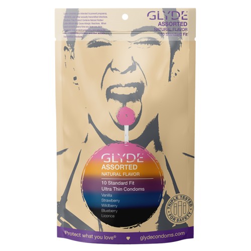 Condones Glyde Ultra Sabor Natural - Disfruta Momentos Llenos de Sabor