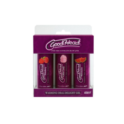 GoodHead Gel Calentador Oral 3-pack - Placer Saborizado