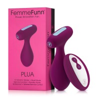 FemmeFunn Plua Remote Controlled Vibrating Anal Plug - Dark Fuchsia