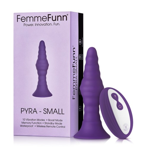 FemmeFunn Pyra Small Vibrating Anal Plug - Dark Purple