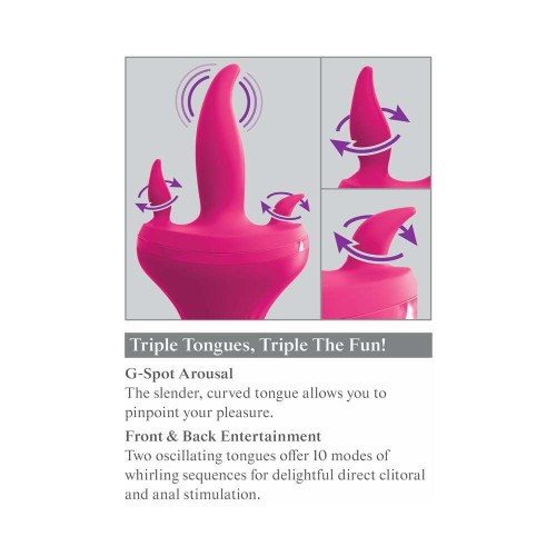 Pipedream 3Some Trinity Triple Tongue Vibrator