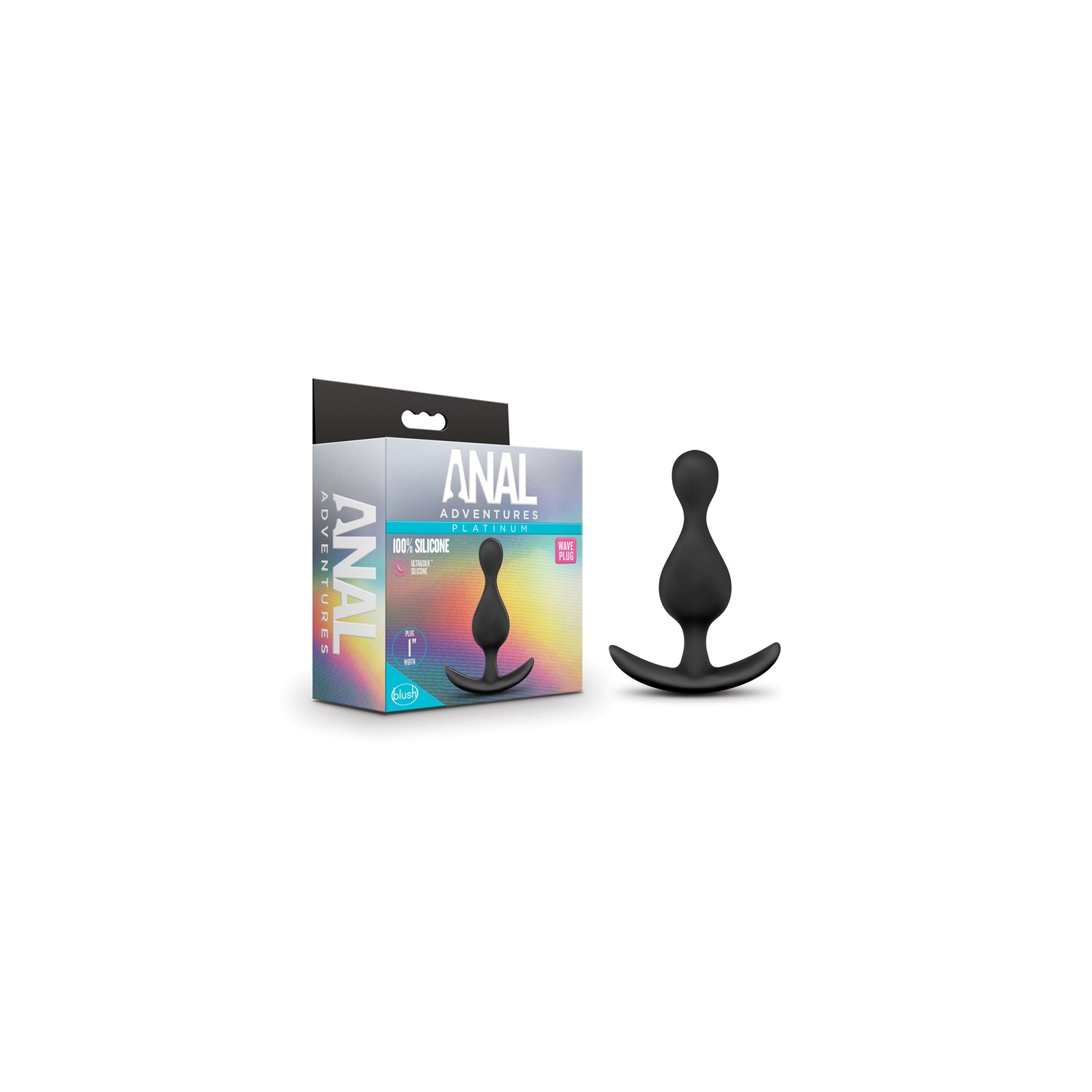 Anal Adventures Platinum Wave Plug Black