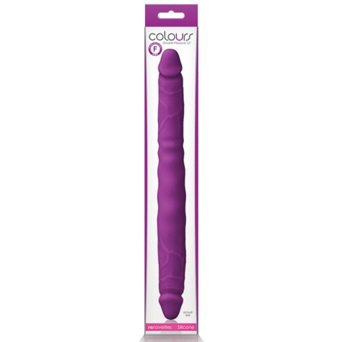 Dildo Doble Placer Doble Acabado Colores Púrpura