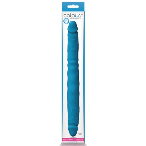 Dildo Doble Punta Colours 12 in. Azul