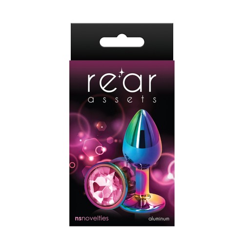 Multicolor Pink Small Metal Anal Plug