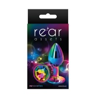 Small Rainbow Metal Anal Plug for Excitement