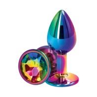 Small Rainbow Metal Anal Plug for Excitement