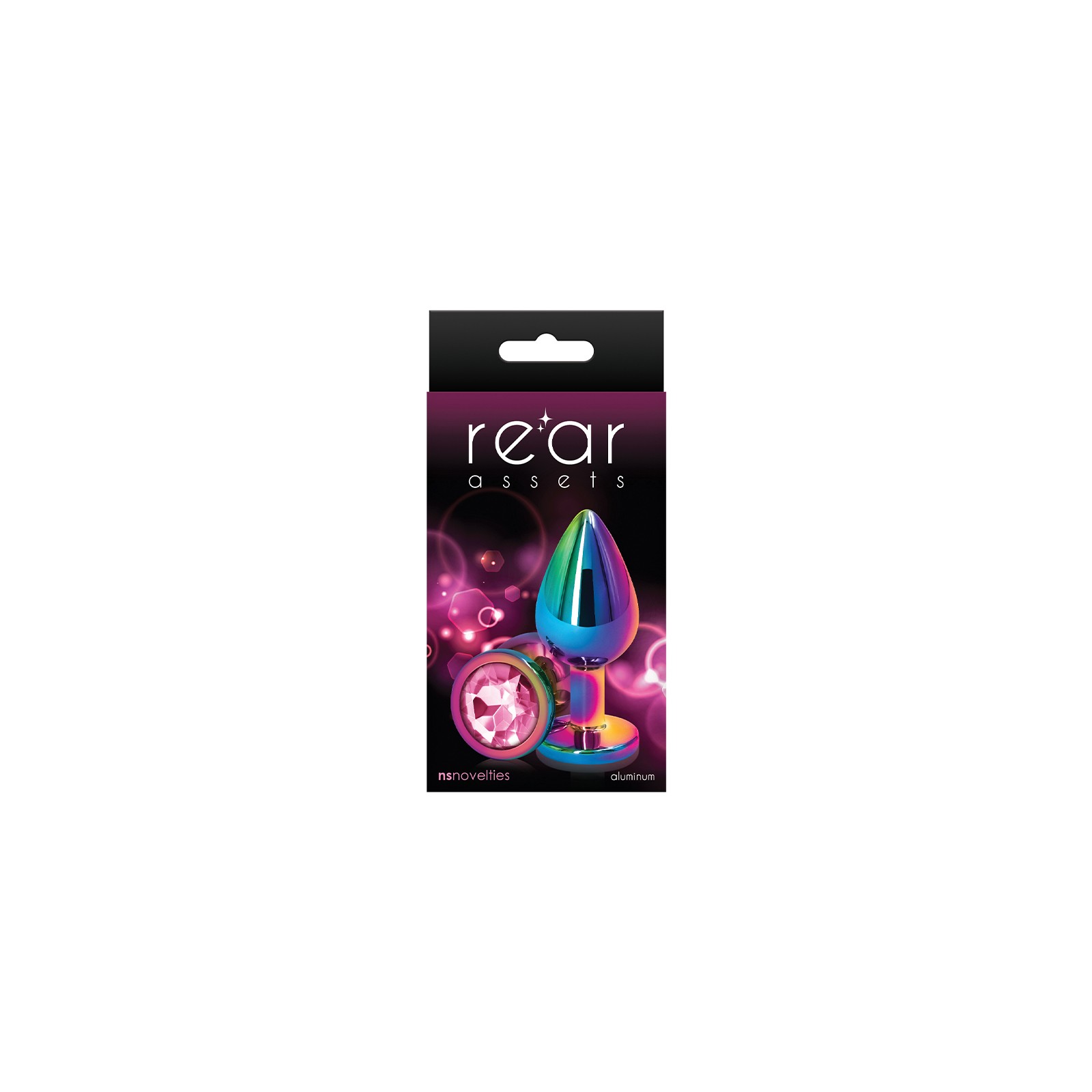 Rear Assets Metal Anal Plug Medium Multicolor/Pink