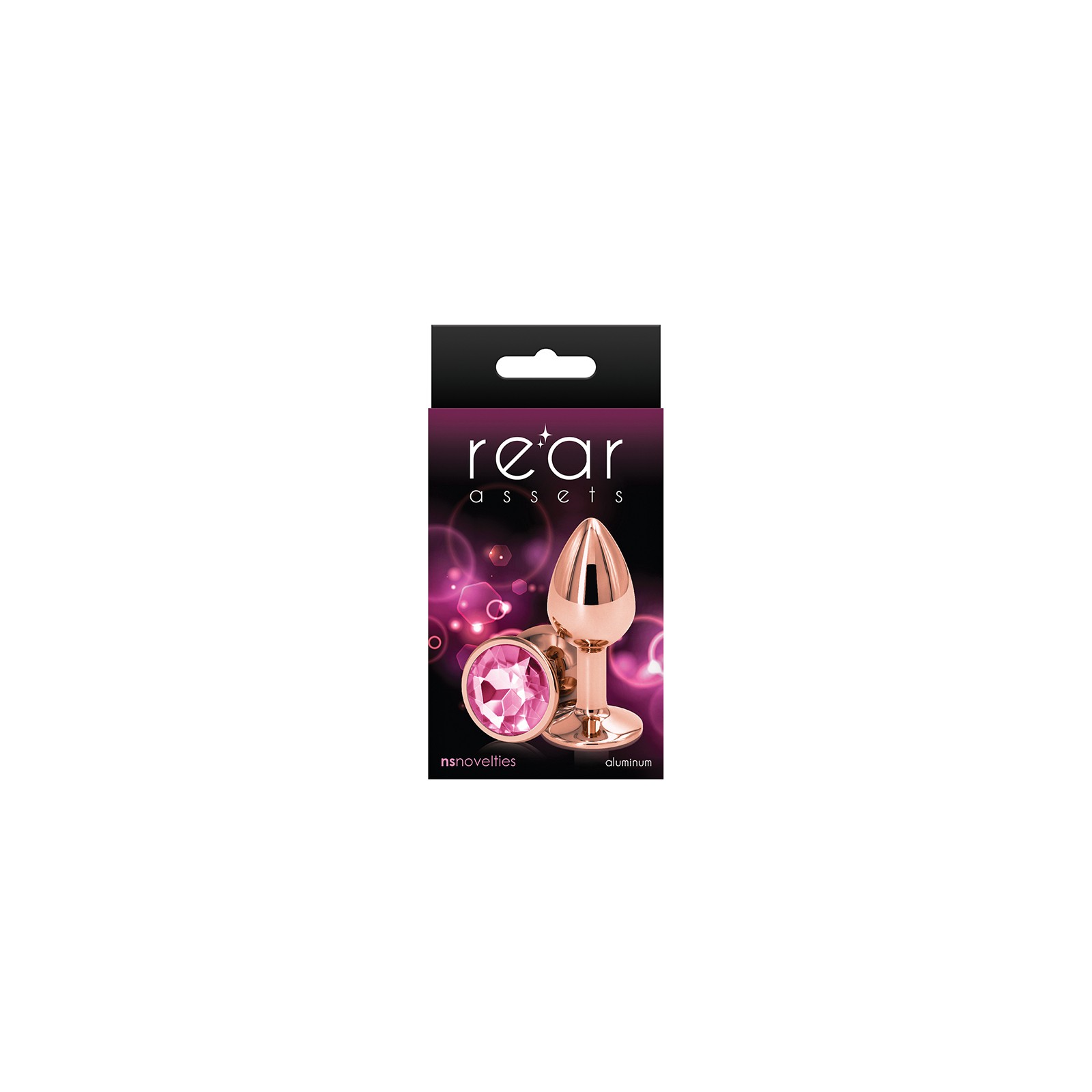 Rear Assets Rose Gold Anal Plug - Small Pink Gem