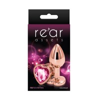 Rear Assets Small Rose Gold Heart Plug - Anal Pleasure