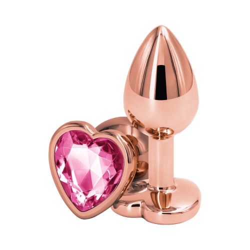 Plug de Corazón Rosa Oro Small - Placer Anal