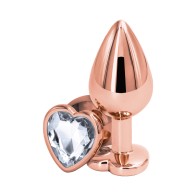 Rear Assets Rose Gold Heart Plug Medium - Glamour and Pleasure