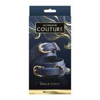 Bondage Couture Blue Ankle Cuffs for Bedroom Fun