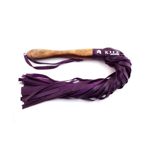 Rouge Wooden Handle Flogger for Sensual Play