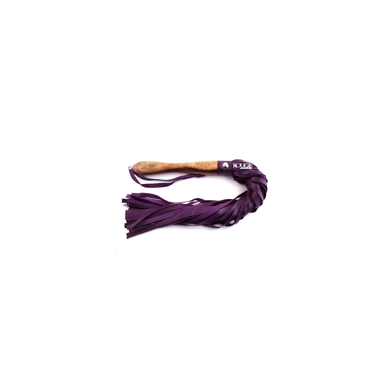 Rouge Wooden Handle Flogger for Sensual Play