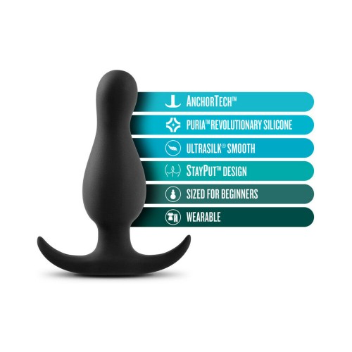 Anal Adventures Platinum Silicone Curved Plug