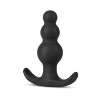 Platinum Silicone Beaded Anal Plug Black