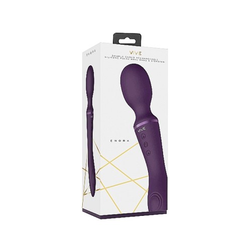 VIVE ENORA Vibrador Doble Punta G-Spot y Varita Recargable Púrpura