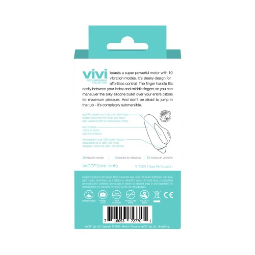 Vibrador de dedo recargable Vedo Vivi para el placer