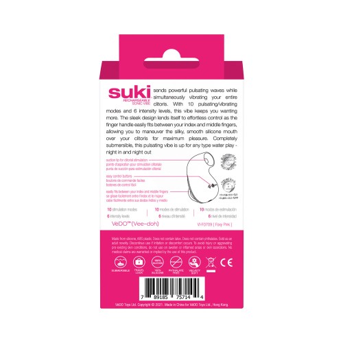 Vibrador Succión Suki Sonic Recargable Rosa