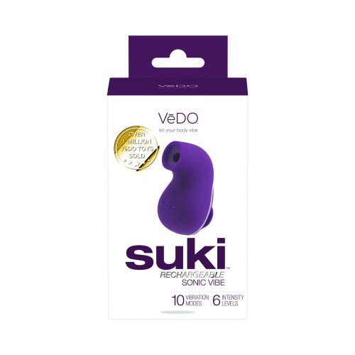 Vibrador de Succión Sonic Vedo Suki Morado Profundo