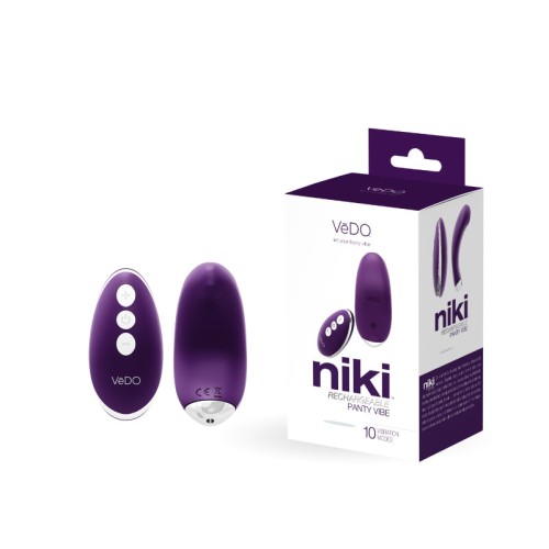 Vibrador de Panty Recargable VeDO Niki Morado Profundo