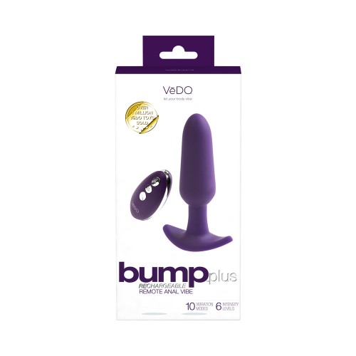 Bump Plus Vibrador Anal Recargable con Control Remoto