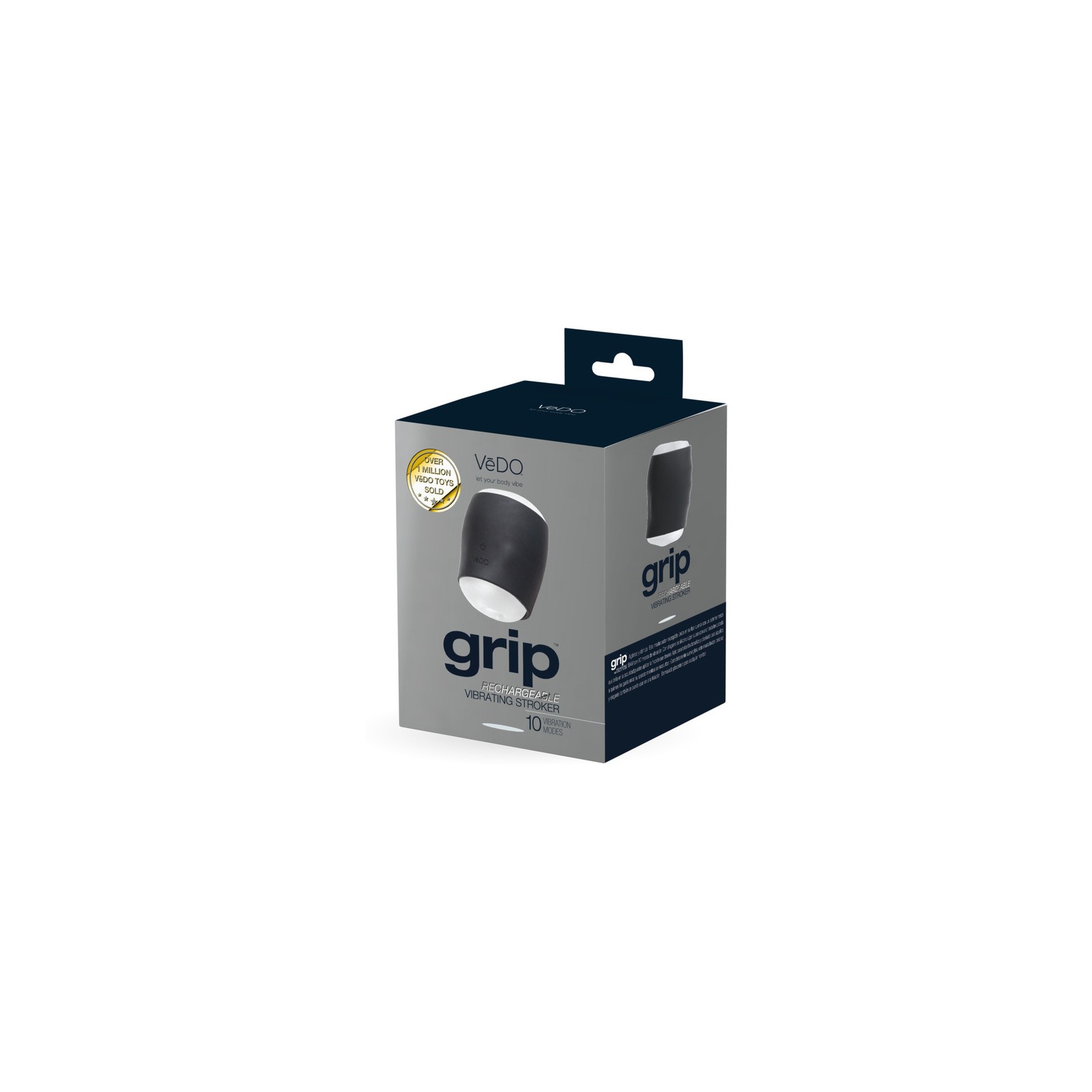 Masturbador Recargable con Vibración Grip - Placer Definitivo