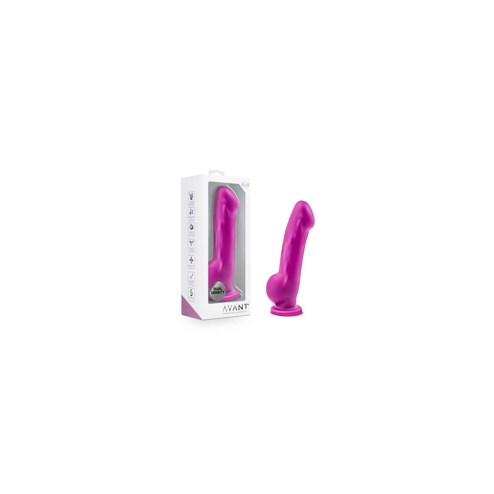 Avant D7 Ergo Dual Density Silicone Dildo Violet