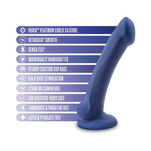 Avant D10 Ergo Mini 7in Silicone Dildo Indigo