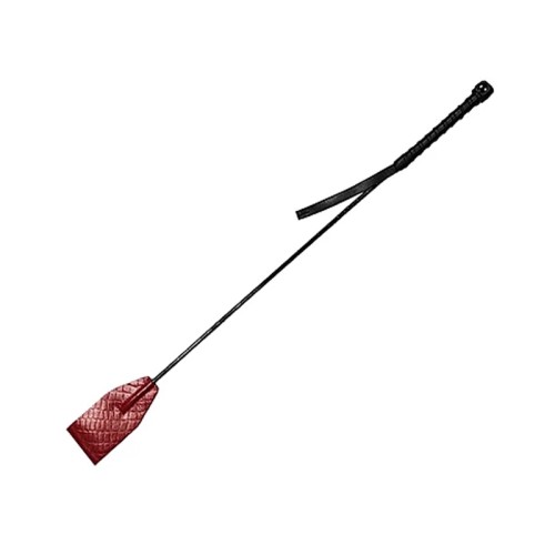 Burgundy & Black Leather Riding Crop - Sensory Play