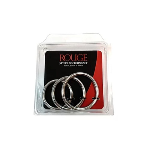 Stainless Steel 3 Piece Cock Ring Set