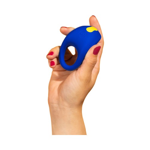 ROMP Juke Anillo Vibrador Silicona Azul Claro