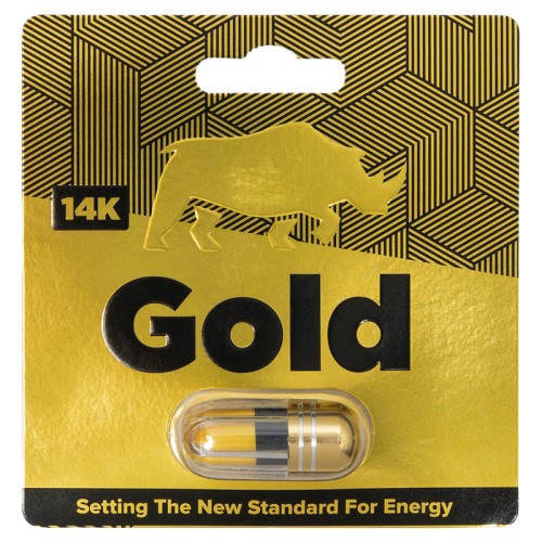 Suplemento Energético Rhino 14K Gold para Rendimiento Mejorado