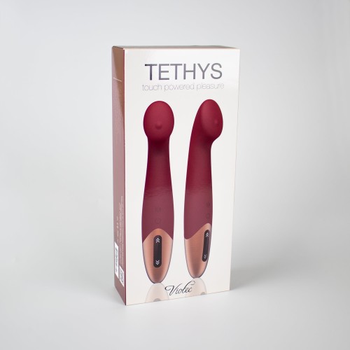 Vibrador G-Spot Tethys con Panel Táctil Rojo Vino