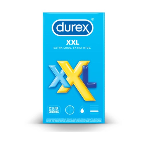 Preservativos Durex XXL Lubricados para Máximo Placer