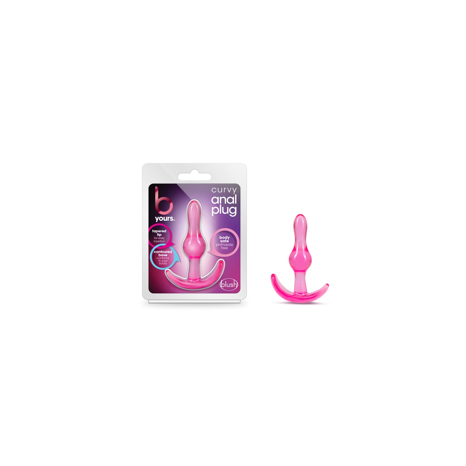 B Yours Curvy Anal Plug Pink