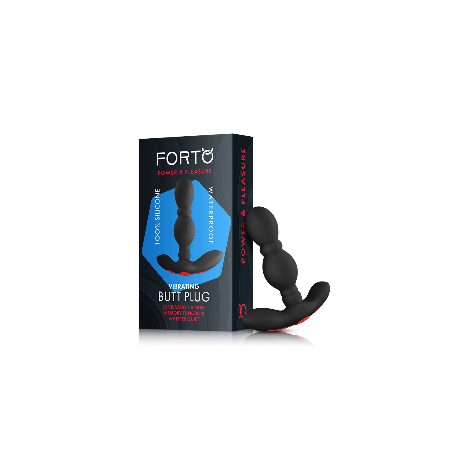 Forto Plug Anal Vibrador Recargable de Silicona