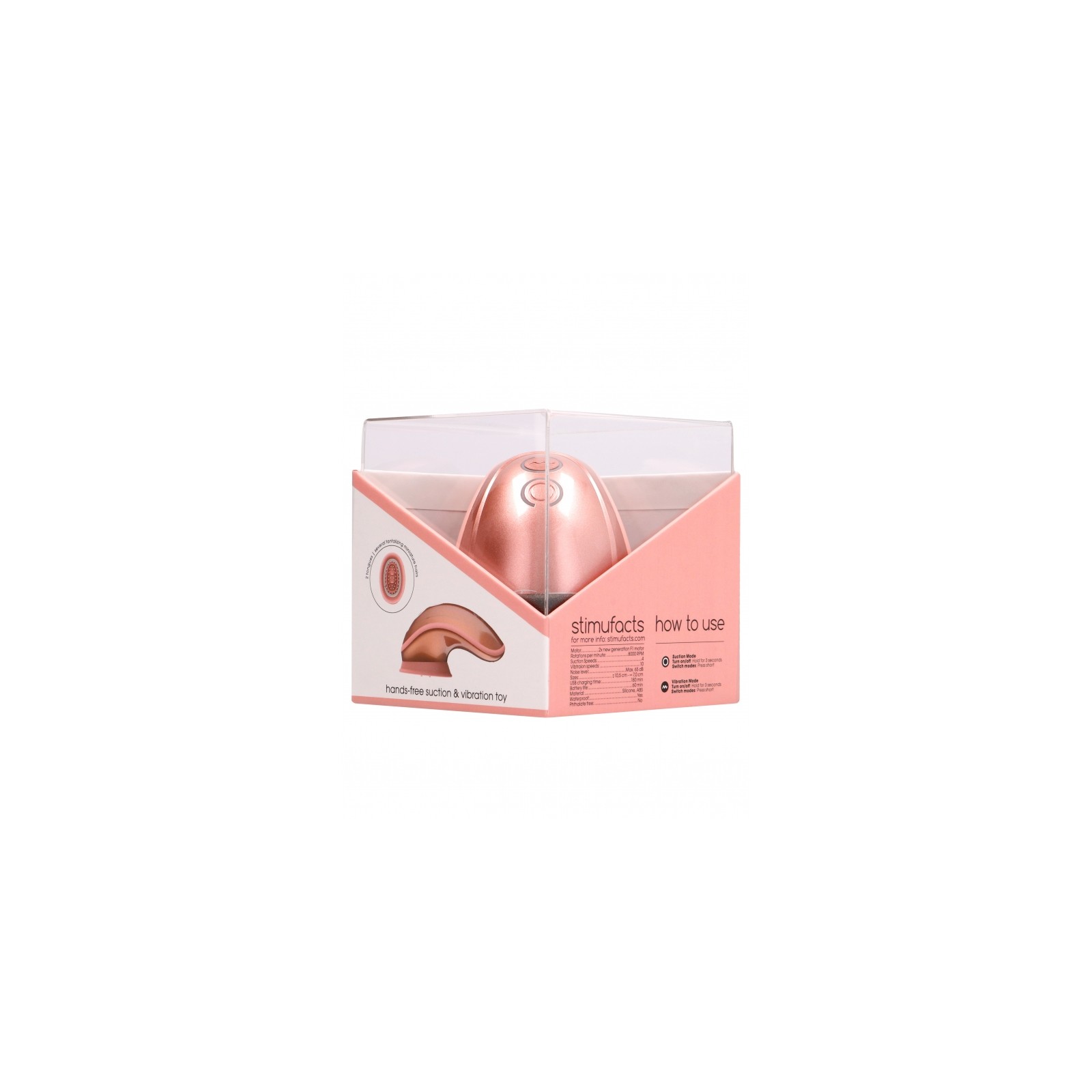 Twitch Rechargeable Suction & Vibration Toy Rose Gold