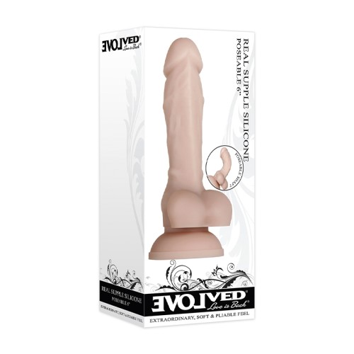 Dildo Realista de Silicona Poseable con Testículos Evolved